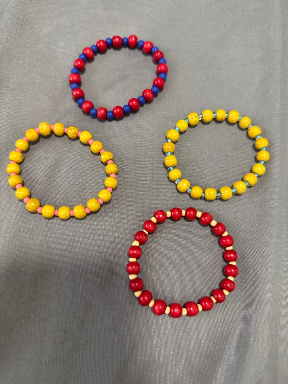 Woman’s handmade set of 4 bracelets